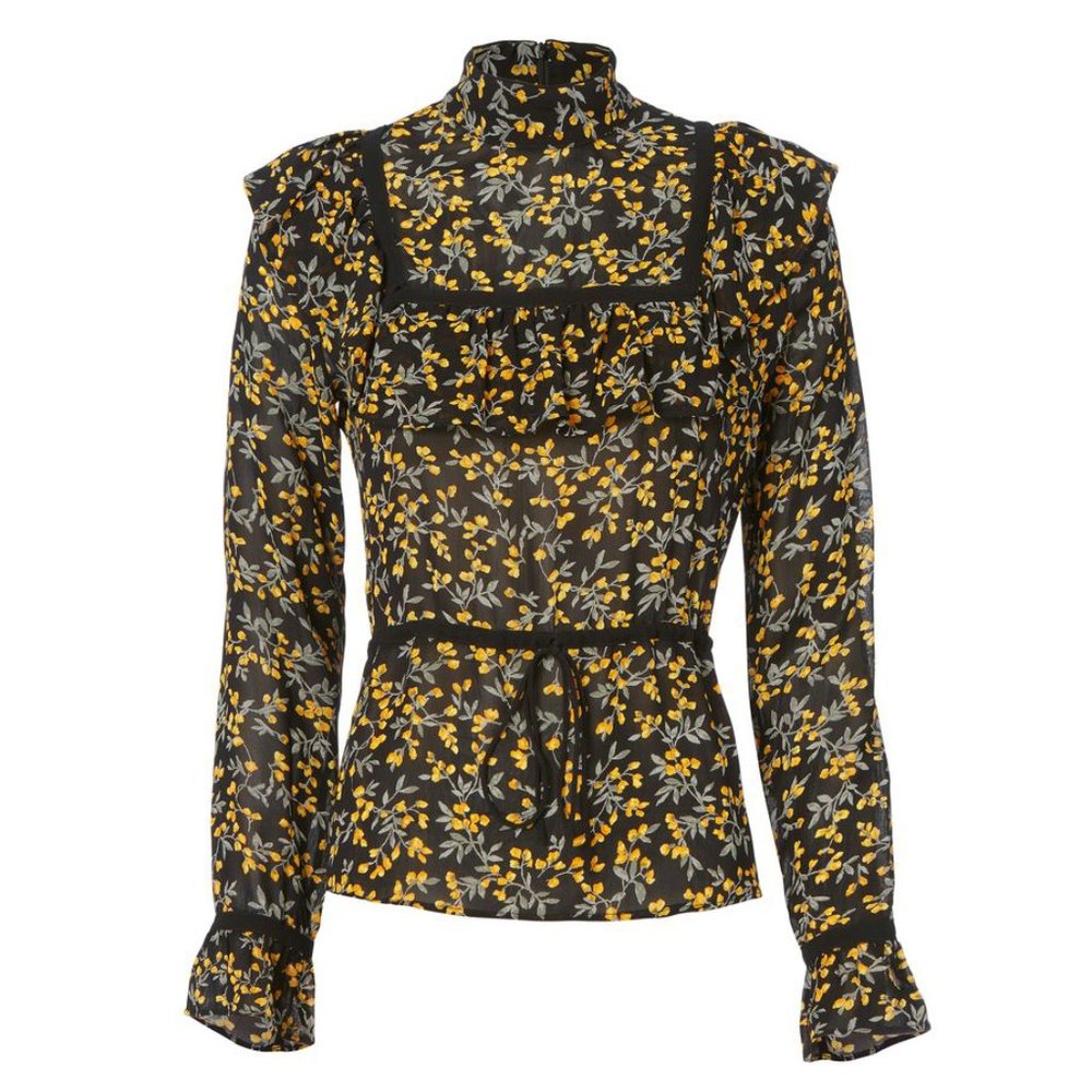 GANNI Marceau georgette floral blouse (M)